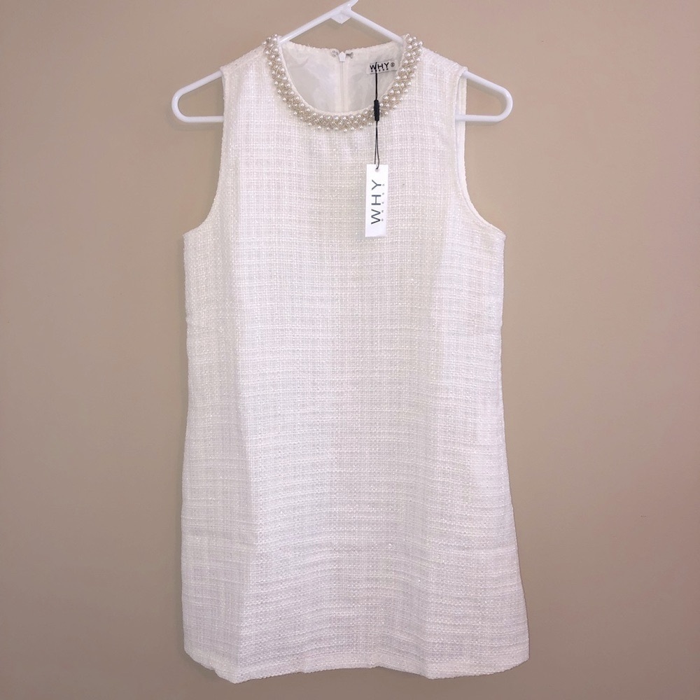 NWT WHY Dress Pearl Neck Line Dress